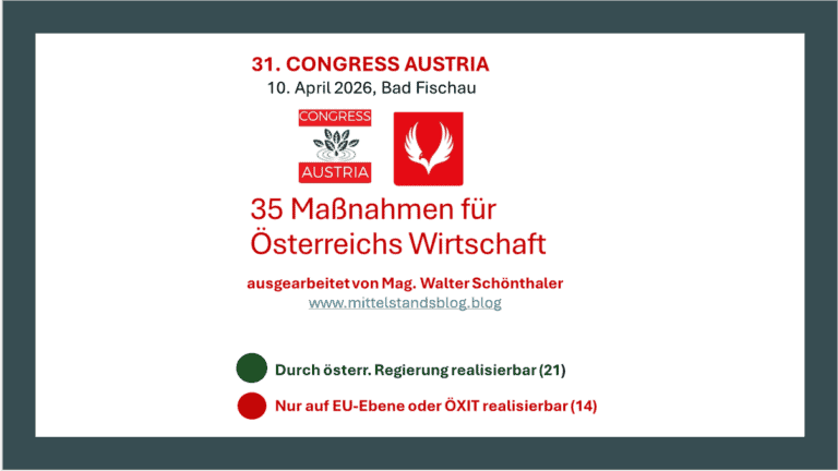 35 Vorschläge, um Österreichs Wirtschaft wieder flott zu kriegen