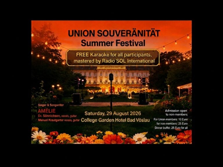 SOMMERFEST der Union Souveränität : Freunde meines Mittelstandsblogs sind herzlich eingeladen!